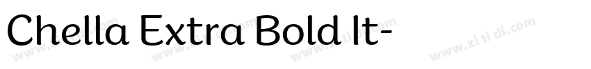Chella Extra Bold It字体转换